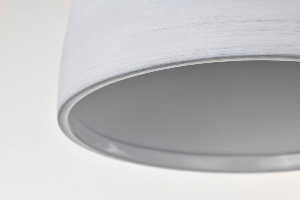 Flush Mount Nuvo 60-8011 Collins - 8 Inch Flush Mount - Ceramic with Silver Accents - Matte Black Finish Nuvo