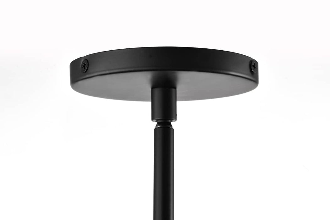 Mini Pendant Nuvo 60-8012 Collins - 8 Inch Mini Pendant - Ceramic with Silver Accents - Matte Black Finish Nuvo