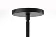 Mini Pendant Nuvo 60-8012 Collins - 8 Inch Mini Pendant - Ceramic with Silver Accents - Matte Black Finish Nuvo