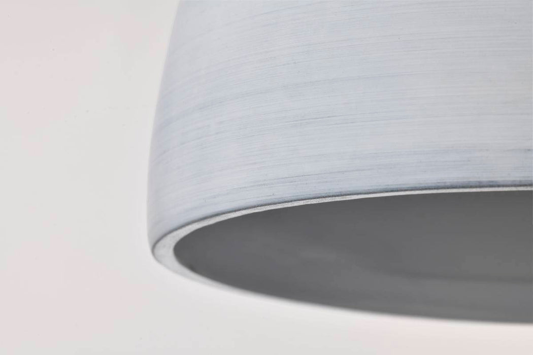 Mini Pendant Nuvo 60-8012 Collins - 8 Inch Mini Pendant - Ceramic with Silver Accents - Matte Black Finish Nuvo