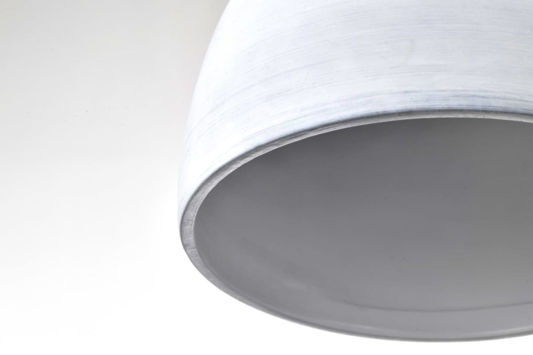 Mini Pendant Nuvo 60-8012 Collins - 8 Inch Mini Pendant - Ceramic with Silver Accents - Matte Black Finish Nuvo
