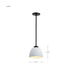 Mini Pendant Nuvo 60-8012 Collins - 8 Inch Mini Pendant - Ceramic with Silver Accents - Matte Black Finish Nuvo
