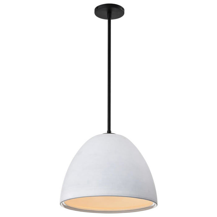 Pendant Nuvo 60-8013 Collins - 14 Inch Pendant - Ceramic with Silver Accents - Matte Black Finish Nuvo