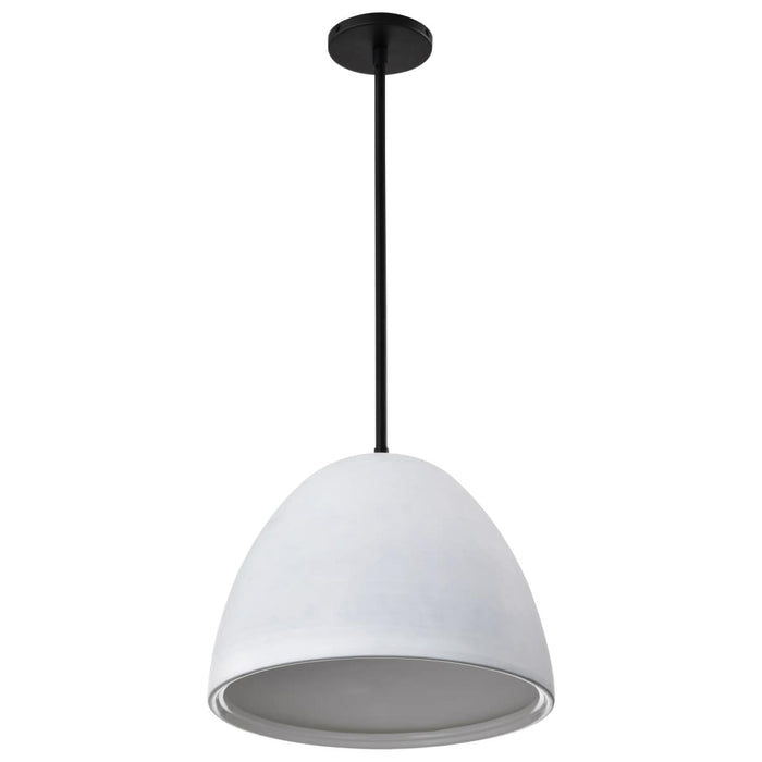 Pendant Nuvo 60-8013 Collins - 14 Inch Pendant - Ceramic with Silver Accents - Matte Black Finish Nuvo