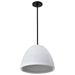 Pendant Nuvo 60-8013 Collins - 14 Inch Pendant - Ceramic with Silver Accents - Matte Black Finish Nuvo