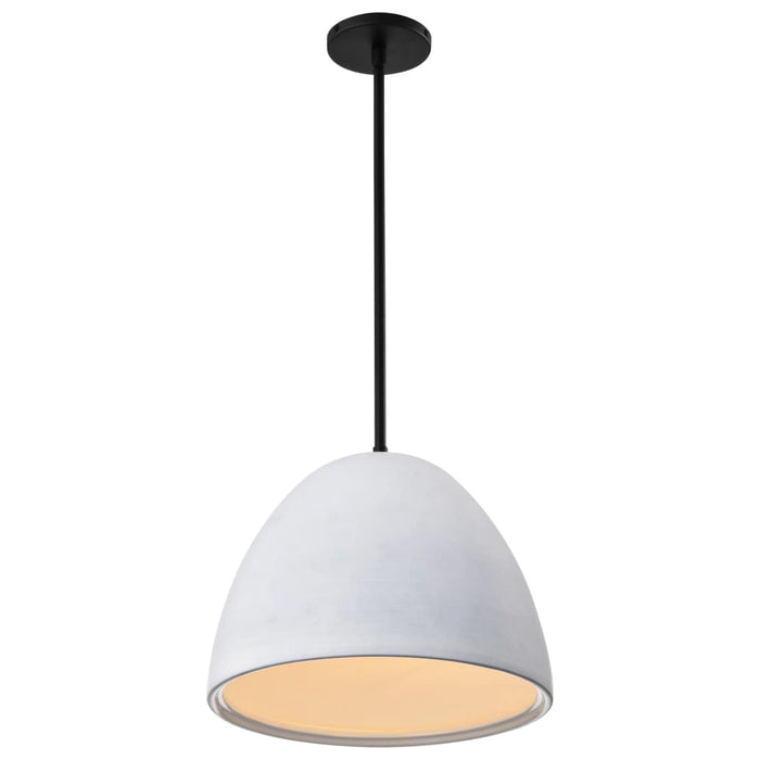 Pendant Nuvo 60-8013 Collins - 14 Inch Pendant - Ceramic with Silver Accents - Matte Black Finish Nuvo