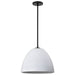 Pendant Nuvo 60-8013 Collins - 14 Inch Pendant - Ceramic with Silver Accents - Matte Black Finish Nuvo