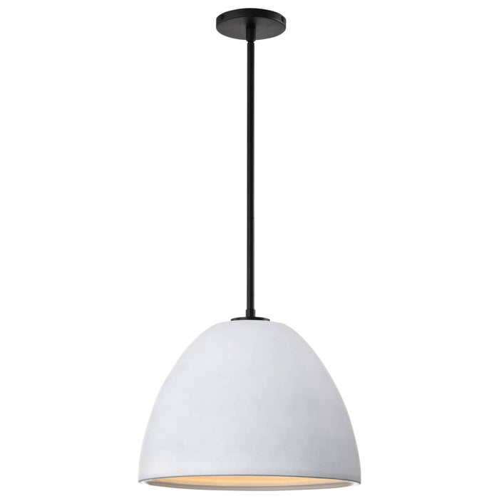 Pendant Nuvo 60-8013 Collins - 14 Inch Pendant - Ceramic with Silver Accents - Matte Black Finish Nuvo