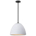 Pendant Nuvo 60-8013 Collins - 14 Inch Pendant - Ceramic with Silver Accents - Matte Black Finish Nuvo