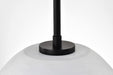 Pendant Nuvo 60-8013 Collins - 14 Inch Pendant - Ceramic with Silver Accents - Matte Black Finish Nuvo