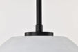 Pendant Nuvo 60-8013 Collins - 14 Inch Pendant - Ceramic with Silver Accents - Matte Black Finish Nuvo