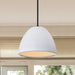 Pendant Nuvo 60-8013 Collins - 14 Inch Pendant - Ceramic with Silver Accents - Matte Black Finish Nuvo