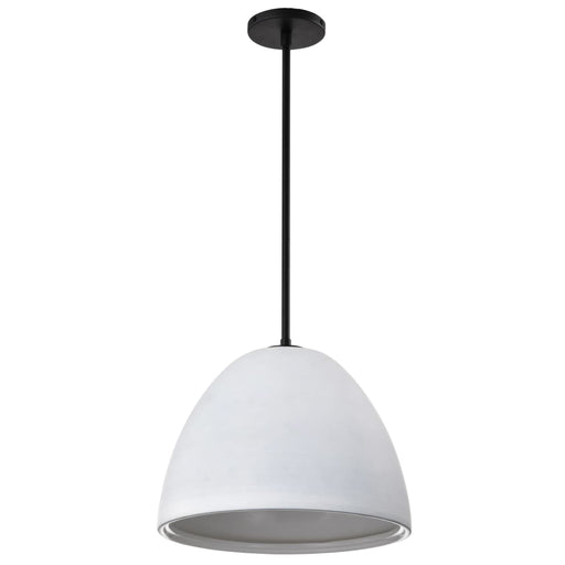 Pendant Nuvo 60-8013 Collins - 14 Inch Pendant - Ceramic with Silver Accents - Matte Black Finish Nuvo