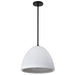 Pendant Nuvo 60-8013 Collins - 14 Inch Pendant - Ceramic with Silver Accents - Matte Black Finish Nuvo