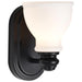 Vanity Nuvo 60-8021 Russel - 1 Light Vanity - Matte Black with Satin White Glass Nuvo