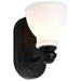 Vanity Nuvo 60-8021 Russel - 1 Light Vanity - Matte Black with Satin White Glass Nuvo