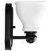 Vanity Nuvo 60-8021 Russel - 1 Light Vanity - Matte Black with Satin White Glass Nuvo