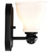 Vanity Nuvo 60-8021 Russel - 1 Light Vanity - Matte Black with Satin White Glass Nuvo