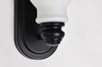 Vanity Nuvo 60-8021 Russel - 1 Light Vanity - Matte Black with Satin White Glass Nuvo