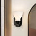 Vanity Nuvo 60-8021 Russel - 1 Light Vanity - Matte Black with Satin White Glass Nuvo