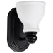 Vanity Nuvo 60-8021 Russel - 1 Light Vanity - Matte Black with Satin White Glass Nuvo