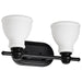 Vanity Nuvo 60-8022 Russel - 2 Light Vanity - Matte Black with Satin White Glass Nuvo