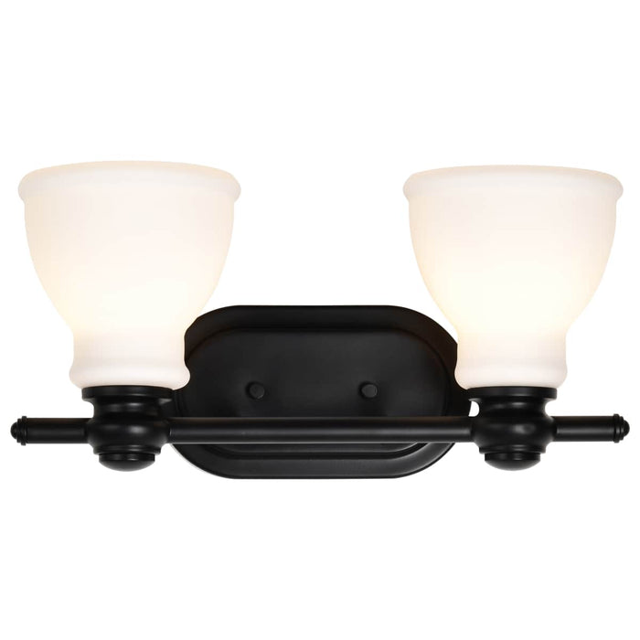 Vanity Nuvo 60-8022 Russel - 2 Light Vanity - Matte Black with Satin White Glass Nuvo