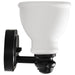 Vanity Nuvo 60-8022 Russel - 2 Light Vanity - Matte Black with Satin White Glass Nuvo