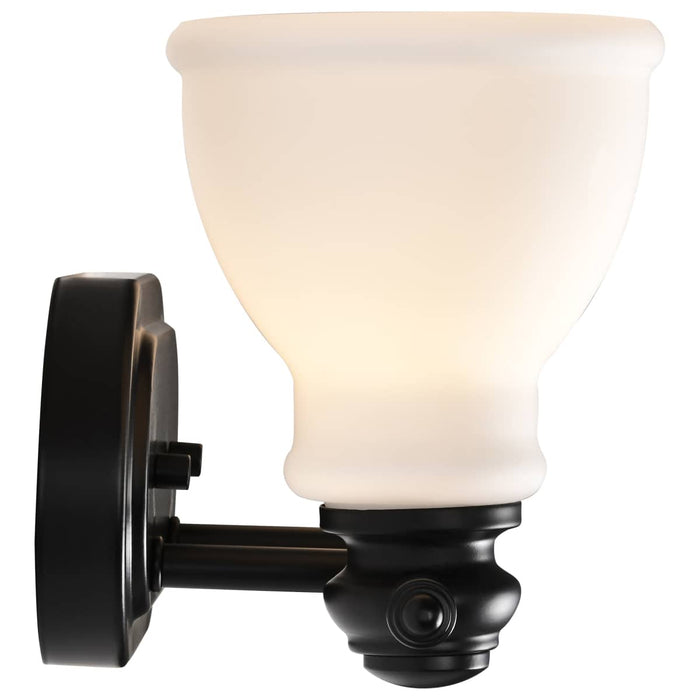 Vanity Nuvo 60-8022 Russel - 2 Light Vanity - Matte Black with Satin White Glass Nuvo