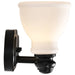 Vanity Nuvo 60-8022 Russel - 2 Light Vanity - Matte Black with Satin White Glass Nuvo