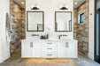 Vanity Nuvo 60-8022 Russel - 2 Light Vanity - Matte Black with Satin White Glass Nuvo