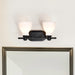 Vanity Nuvo 60-8022 Russel - 2 Light Vanity - Matte Black with Satin White Glass Nuvo