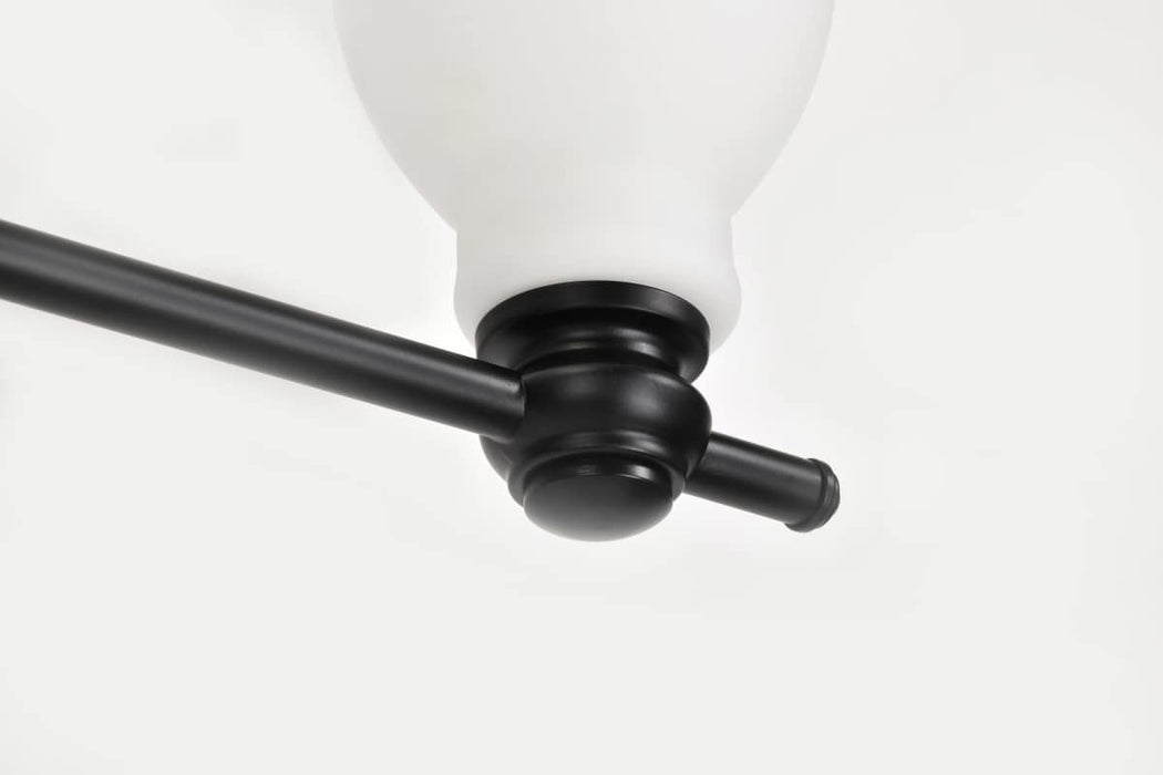 Vanity Nuvo 60-8023 Russel - 3 Light Vanity - Matte Black with Satin White Glass Nuvo