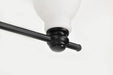 Vanity Nuvo 60-8023 Russel - 3 Light Vanity - Matte Black with Satin White Glass Nuvo