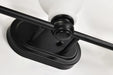 Vanity Nuvo 60-8023 Russel - 3 Light Vanity - Matte Black with Satin White Glass Nuvo