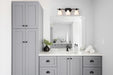 Vanity Nuvo 60-8023 Russel - 3 Light Vanity - Matte Black with Satin White Glass Nuvo