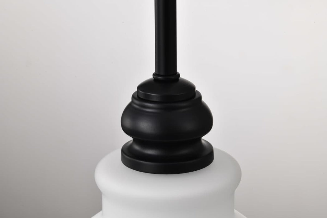 Mini Pendant Nuvo 60-8024 Russel - 10 Inch Mini Pendant - Matte Black with Satin White Glass Nuvo