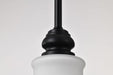 Mini Pendant Nuvo 60-8024 Russel - 10 Inch Mini Pendant - Matte Black with Satin White Glass Nuvo