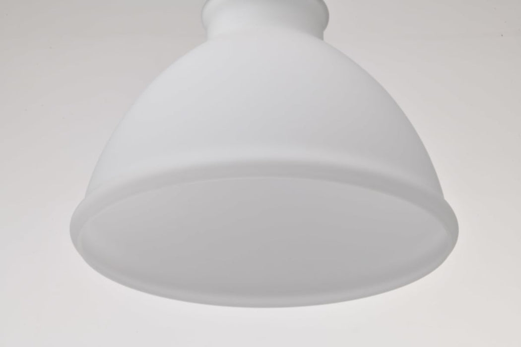 Mini Pendant Nuvo 60-8024 Russel - 10 Inch Mini Pendant - Matte Black with Satin White Glass Nuvo