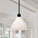 Mini Pendant Nuvo 60-8024 Russel - 10 Inch Mini Pendant - Matte Black with Satin White Glass Nuvo