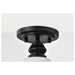 Semi Flush Nuvo 60-8025 Russel - 10 Inch Semi Flush Mount - Matte Black with Satin White Glass Nuvo