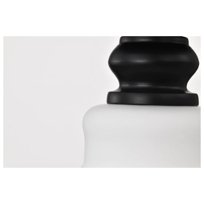 Semi Flush Nuvo 60-8025 Russel - 10 Inch Semi Flush Mount - Matte Black with Satin White Glass Nuvo