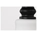 Semi Flush Nuvo 60-8025 Russel - 10 Inch Semi Flush Mount - Matte Black with Satin White Glass Nuvo