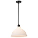 Pendant Nuvo 60-8026 Russel - 14 Inch Pendant - Matte Black with Satin White Glass Nuvo