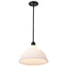 Pendant Nuvo 60-8026 Russel - 14 Inch Pendant - Matte Black with Satin White Glass Nuvo