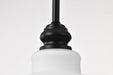 Pendant Nuvo 60-8026 Russel - 14 Inch Pendant - Matte Black with Satin White Glass Nuvo