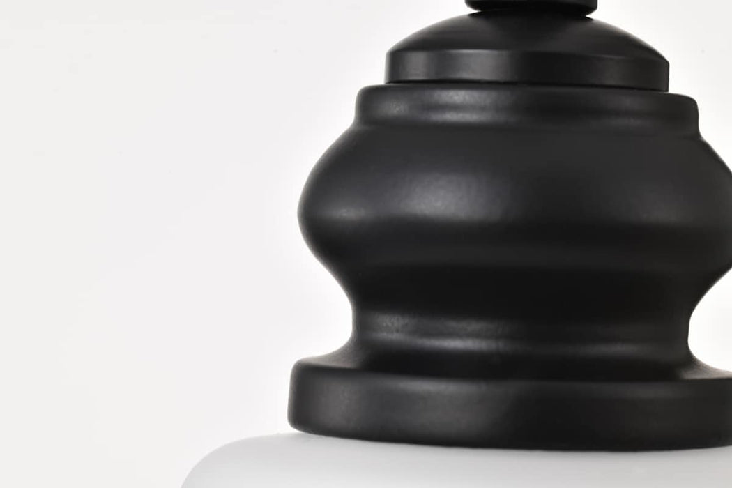 Pendant Nuvo 60-8026 Russel - 14 Inch Pendant - Matte Black with Satin White Glass Nuvo