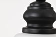 Pendant Nuvo 60-8026 Russel - 14 Inch Pendant - Matte Black with Satin White Glass Nuvo