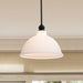 Pendant Nuvo 60-8026 Russel - 14 Inch Pendant - Matte Black with Satin White Glass Nuvo