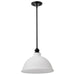 Pendant Nuvo 60-8026 Russel - 14 Inch Pendant - Matte Black with Satin White Glass Nuvo